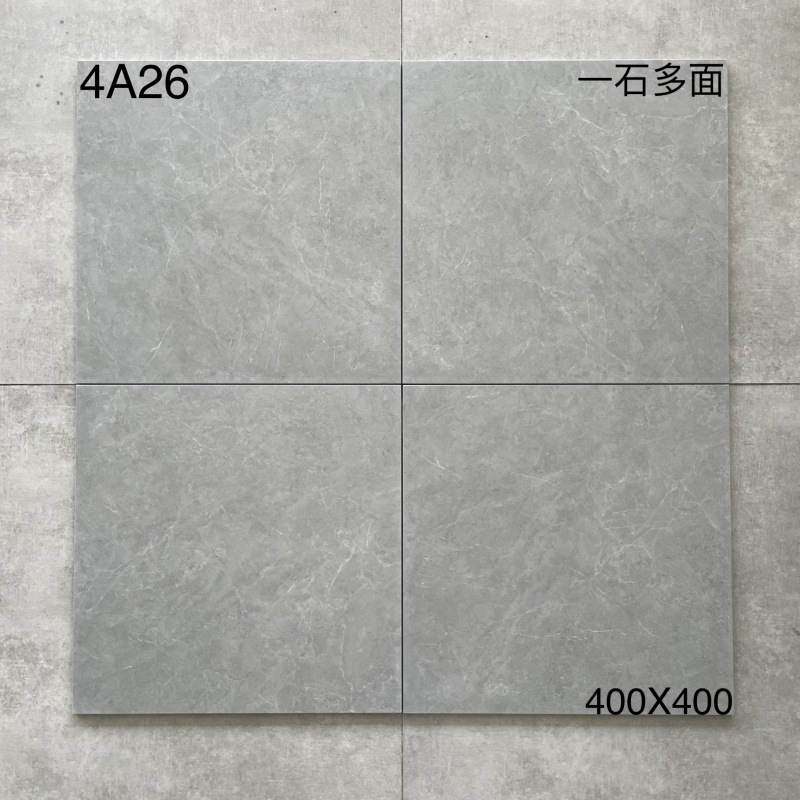 キッチントイレの床タイル400x400滑り止め耐摩耗性床タイルバルコニータイル浴室模造古煉瓦グレー|undefined