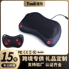 跨境颈椎按摩枕家用揉捏肩颈腰部背部按摩仪多功能热敷颈部按摩器