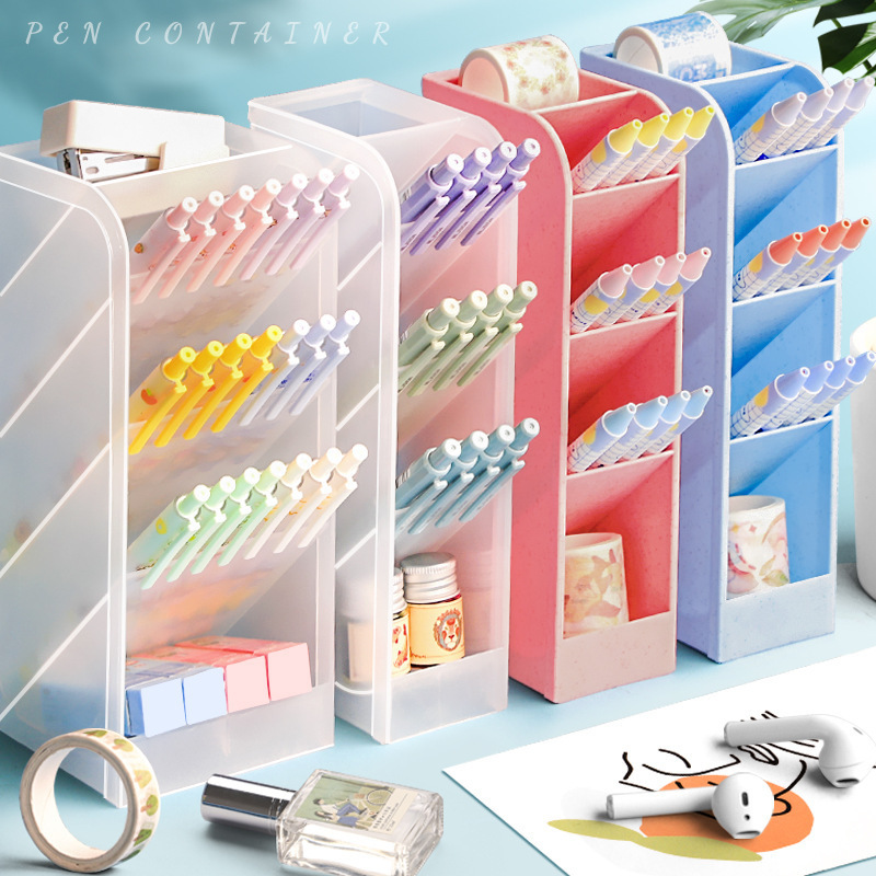 Oblique Pen Holder Pen Holder Storage Box Student Stationery Desktop Pen Bucket Display Rack Pen Office Oblique Pen Holder Pen Holder Storage Box Student Stationery Desktop Pen Bucket Display Rack Pen Office