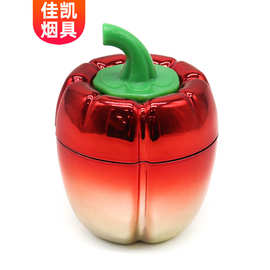 红辣椒造型锌合金+塑料D73*H98四层金属磨烟器碎烟器烟具grinder