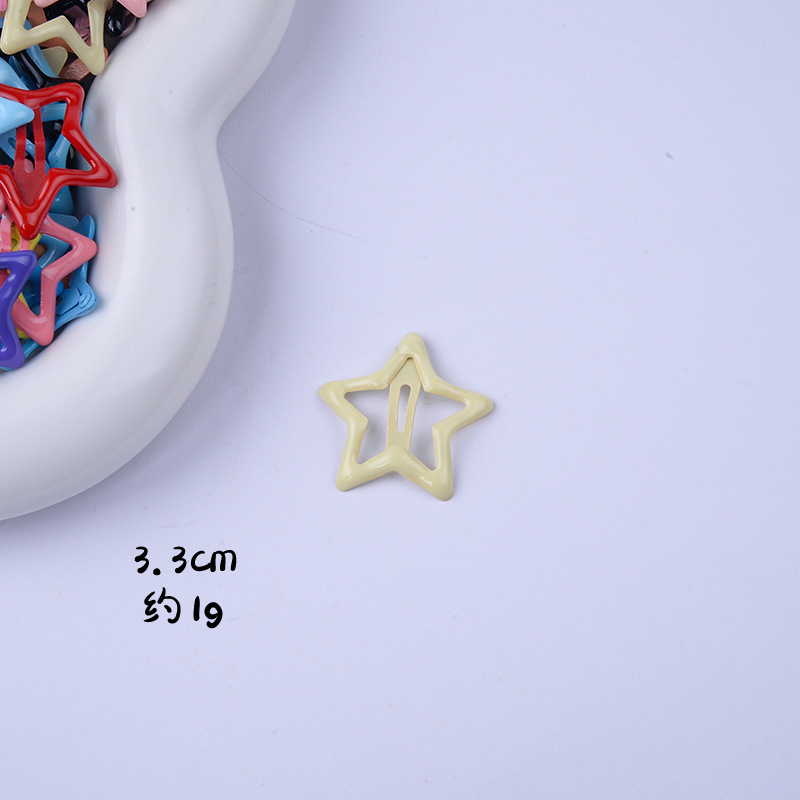 SKU图_星星发夹浅黄SL-60017