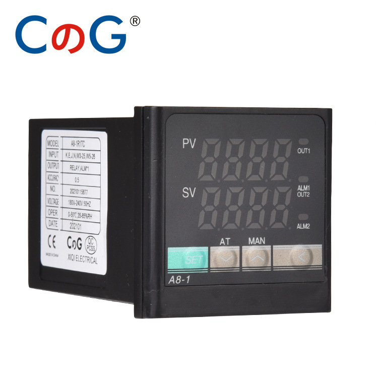 西崎温控仪A8-1R1TC智能温控仪A8系列数显温度控制器E型k型多输入