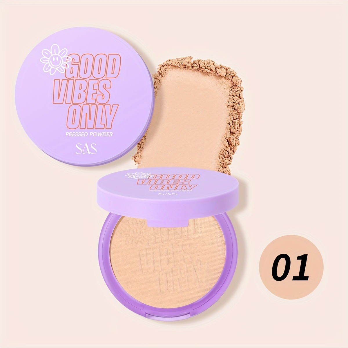 USHAS polvo spot transfronterizo de Europa y Estados Unidos opacador mate efecto de maquillaje control de aceite húmedo impermeable a prueba de sudor SAF031A