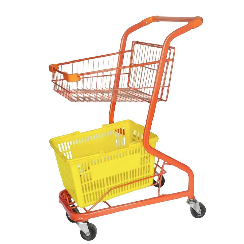 Carrito de compras de supermercado de doble capa, carrito de bar, carrito KTV, carrito rosa, máquina de muñecas.