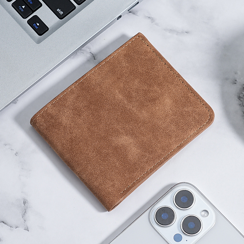 Cartera corta esmaltada - Curry