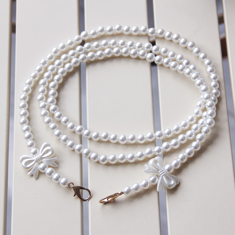 Little Bee Megaphone Imitation Pearl Bag Chain Strap Bag Charm Pearl Handbag Accessories Personalized Mobile Phone Pendant