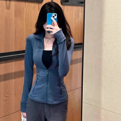 スリムフィットスタンドカラーヨガウェア日焼け止め服女性用タイトフィットサイクリングウェアジャケット2025トップスフィットネスウェア通気性軽量