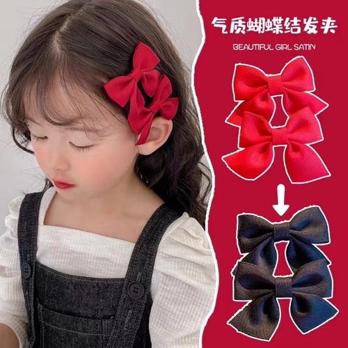 Korean style children's bow hair clip cute girls side clip hair accessories clip little girl headwear baby hair clip