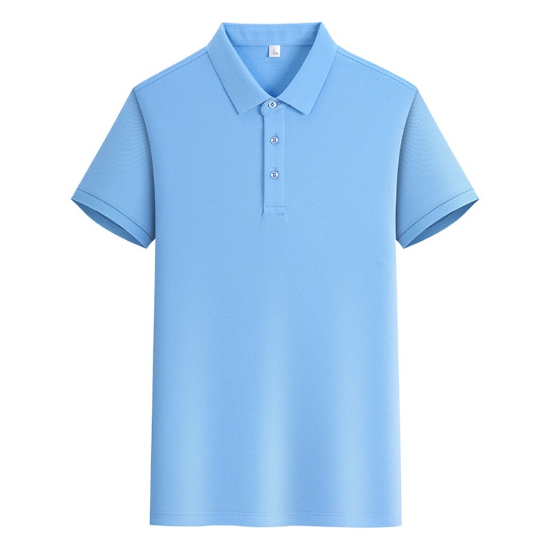 Polo de manga corta de algodón Pima de alta gama con solapa de negocios, polo de algodón para hombre, ropa de trabajo personalizada.