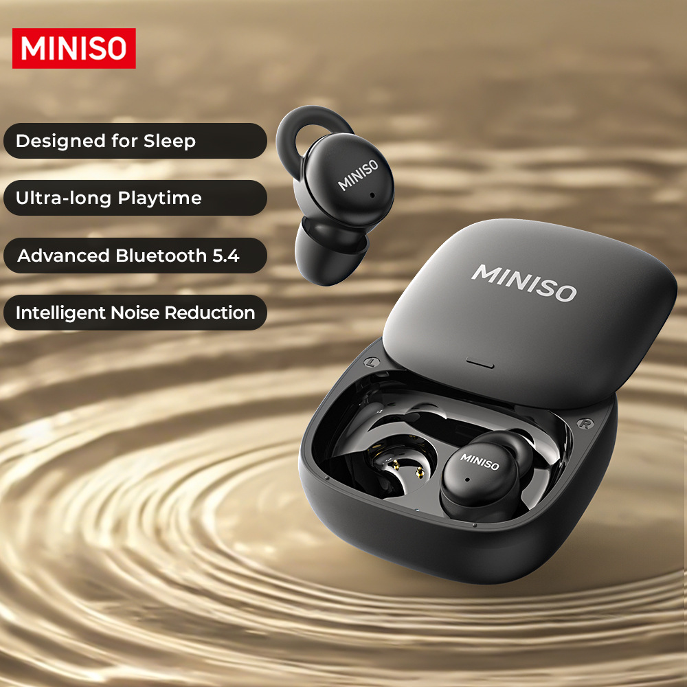 Miniso X10 In-Ear Tws Bluetooth Sleep Headphones True Wireless Bluetooth Earbuds Smart Noise Reduction Mini