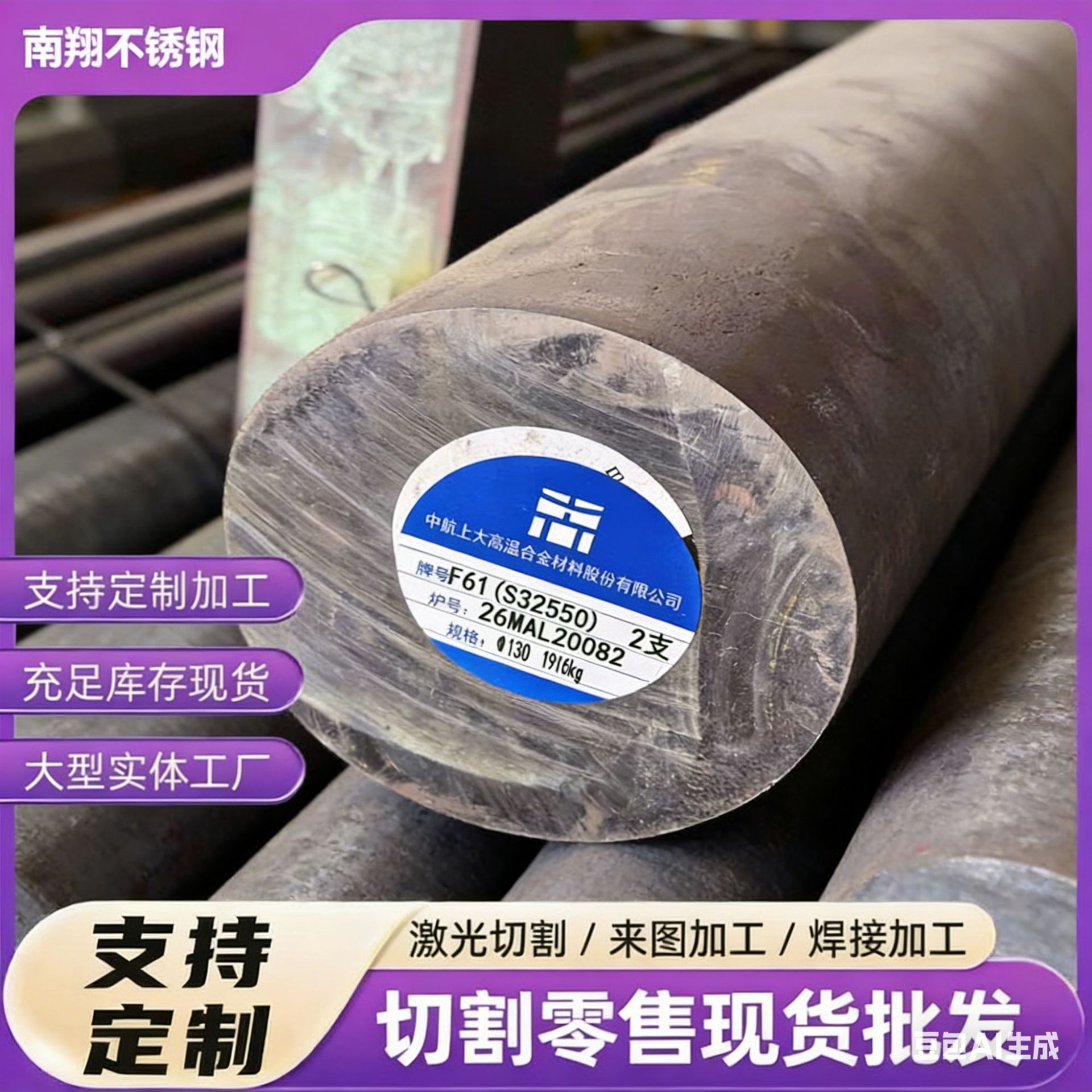 S21800耐高温圆钢 Alloy218合金不锈钢棒 永兴特钢锻棒固溶