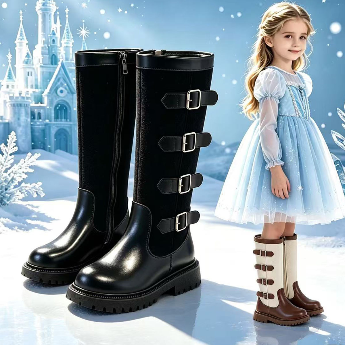 Children's demi-season insulated fashionable high boots English…