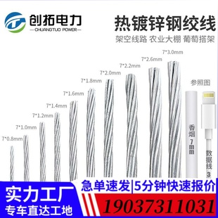J8 Stainless Steel Wire Drawing Direct Sales Hot Steel Wire Dragon Fruit Grape Rack Steel Wire Kiwi Galvanized Steel Strand G3