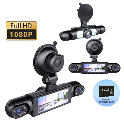 Y108 Cross-Border 4-Channel Four-Lens 3.16inch Popular Dash Cam Hd 1080P Infrared Night Vision Parking (Driving recorder)