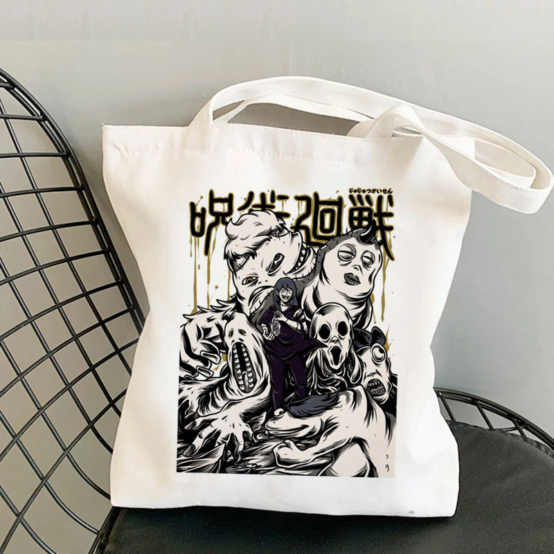 Jujutsu Kaisen impresa bolsa de lona Harajuku bolsa de hombro bolsa de compras de mano de moda Aliexpress Amazon