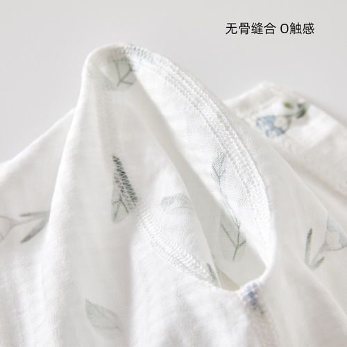 Cool antibacterial baby clothes for men and women, summer thin monk clothes, newborn baby jumpsuits, short-sleeved rompers