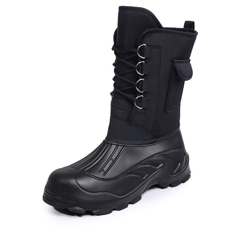 invierno calentamiento antideslizante fondo grueso impermeable botas de nieve para hombres engrosados zapatos de algodón de pesca de hielo para trabajar al aire libre botas de lavado de automóviles impermeables