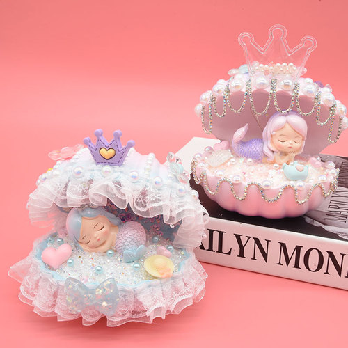 Children's DIY Cream Glue Mermaid Shell Night Light Kit Creative Gift for Girls Educational Toy
