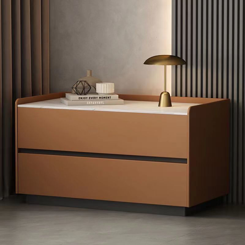 Light Luxury Solid Wood Bedside Table Bedroom Home Bedside Table New Simple Storage Modern Italian Storage Cabinet Widened Cabinet