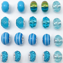 潘家20个大孔珠树脂彩珠创意diy手链挂件多款可选散珠配件材料包