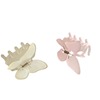 Matte crab pin, cute hairgrip with bow