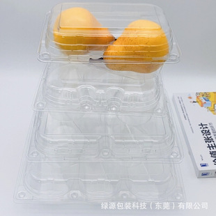 Disposable PET Food Grade Fruit Supermarket Packaging Box Pear 2 Grain 3 Grain 4 Grain 6 Grain Factory Discount