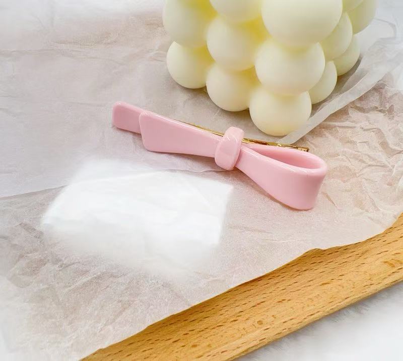 A6-아세테이트 사이드 클립-나비넥타이-라이트핑크