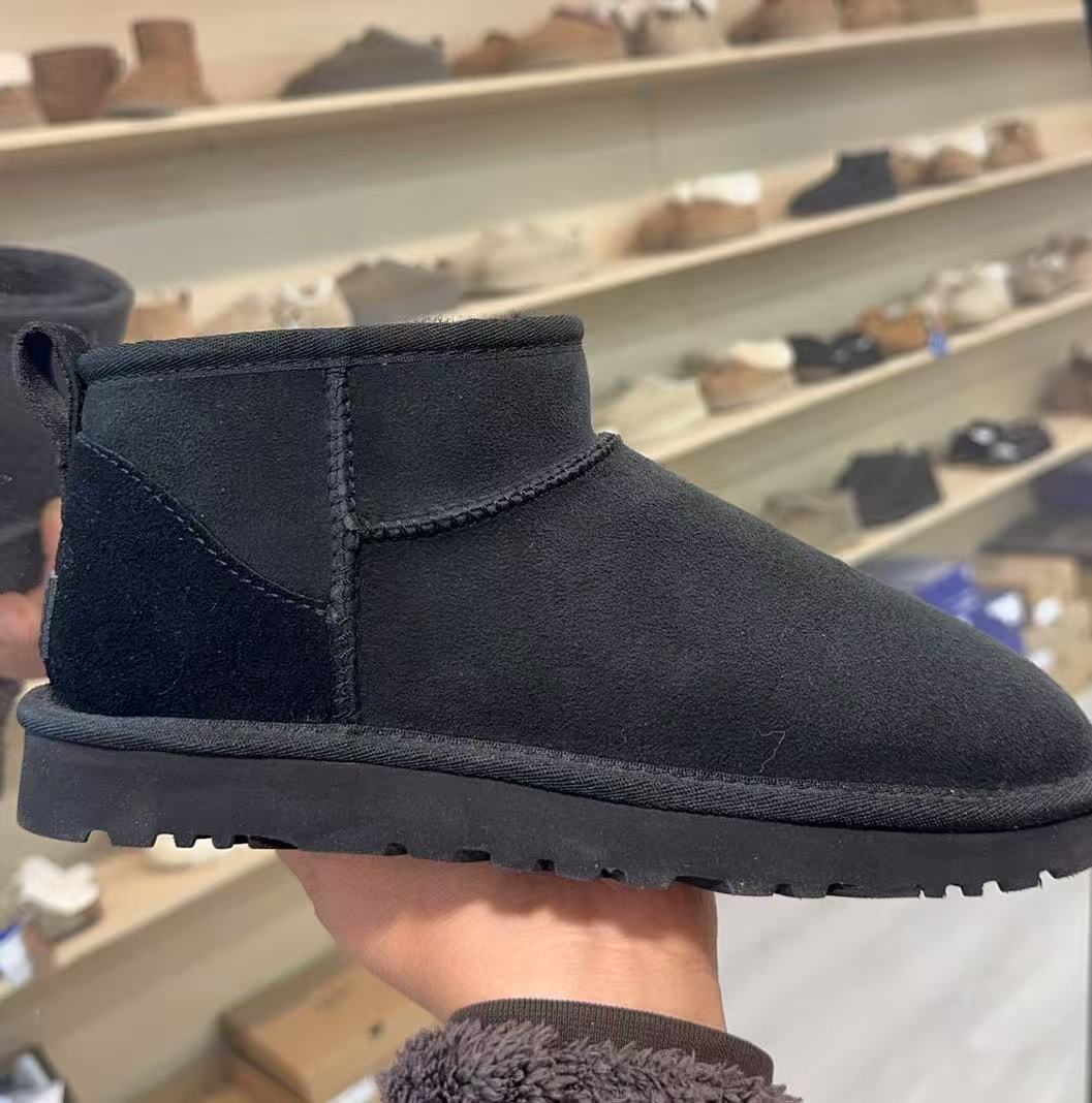 Sangpo botas de nieve de cabra de mujer un nuevo clásico de tubo largo con terciopelo grueso y calentamiento con zapatos de algodón
