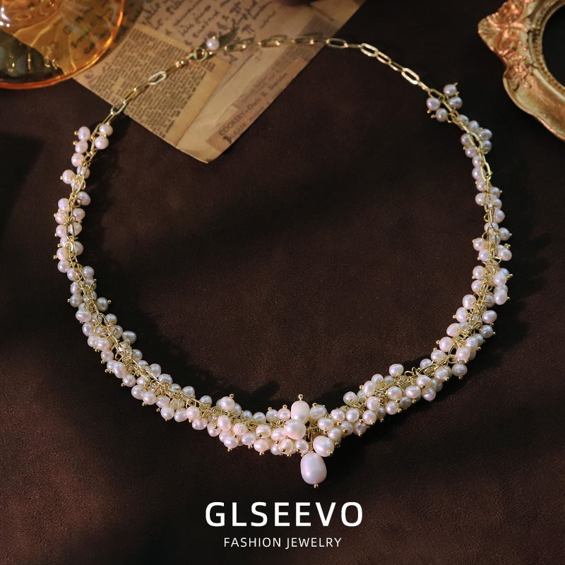 retro universal necklace from pearl