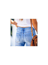 Q 31621 High Waist Stretch Flare Jeans ����΢��ţ�п� �羳