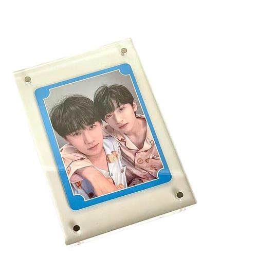ins transparent acrylic magnetic photo frame small kaka brick star chasing desktop strong magnetic stage idol photo holder