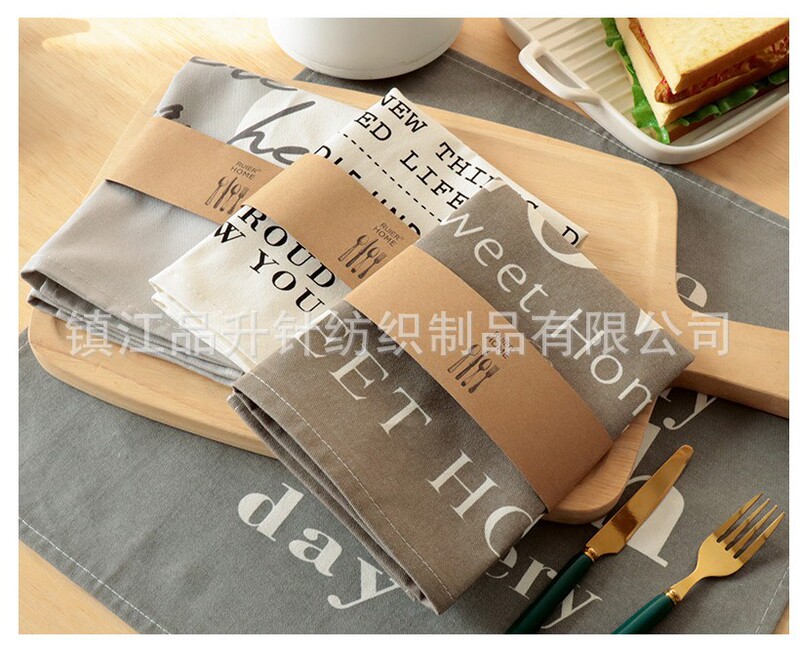Napkin Custom Thickened Cotton Cloth Square Fabric Placemat English logo Background Cloth Tablecloth Cover Cloth Napkin Custom Thickened Cotton Cloth Square Fabric Placemat English logo Background Cloth Tablecloth Cover Cloth