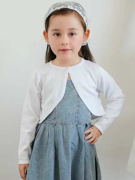 2026 New Cross-Border Girls' Knitted Cardigan Air Conditioning Sweater Thin Children's Sweater Shawl Short Top Wholesale
