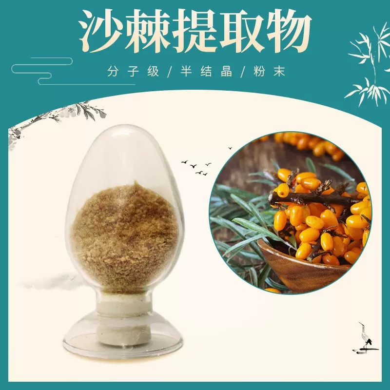 沙棘提取物10:1 速溶果粉茶 沙棘黄酮粉植物萃取原料固体饮料批发