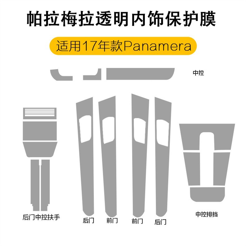23 New Models of Macan Cayenne Center Console Gear Shift Interior Film Panamera Tpu Interior Protective Film Modification
