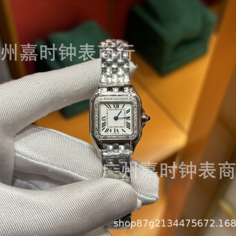 Fashionable classic retro square quartz women's watch stainless…