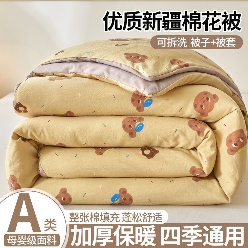 Class a Ins Removable and Washable Thickeneded Cotton Quilt Core Cotton Quilt Kidsren's Student Dormitory Spring, Autumn and Winter Quilt All Year Round Quilt