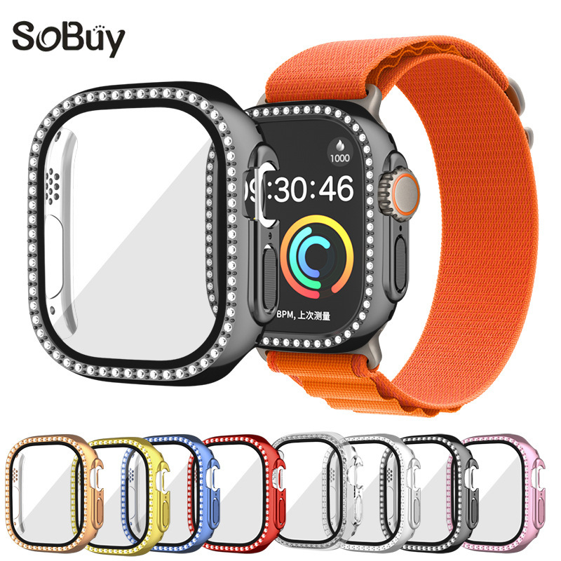 For Apple Watch Case Apple Watch 9 Ultra Diamond Integrated Case iWatch Case