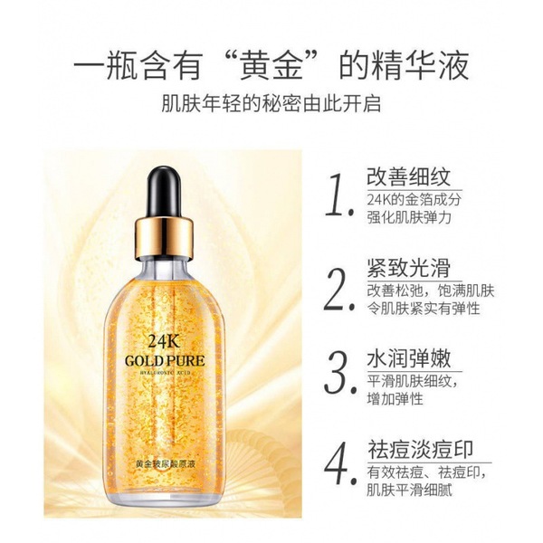 Serum contains niacin for face with hyaluronic acid