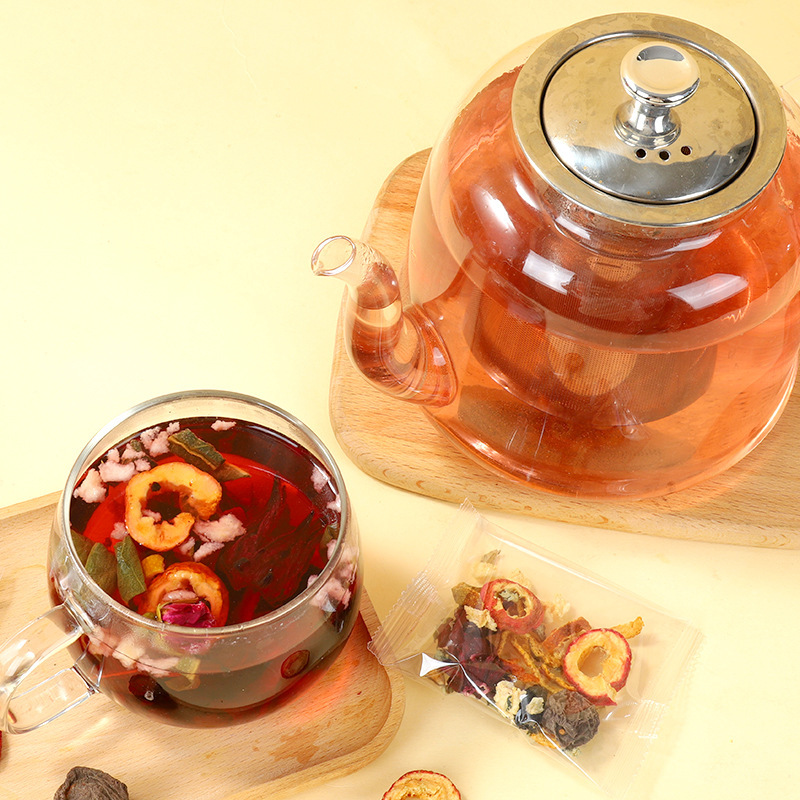 Zi Quan Zhai Dark Plum Hawthorn Roselle Tea Whole Ingredients Wumei He Ye Drink Mulberry Tangerine Peel Snow Pear Tea 100g overview
