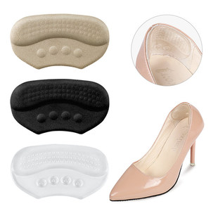 New High-Heeled Shoes, Soft Self-Adhesive Half-Size Pads, Thickeneded, Anti-Wear, Anti-Falling, Non-Heel Gel Heel Stickers