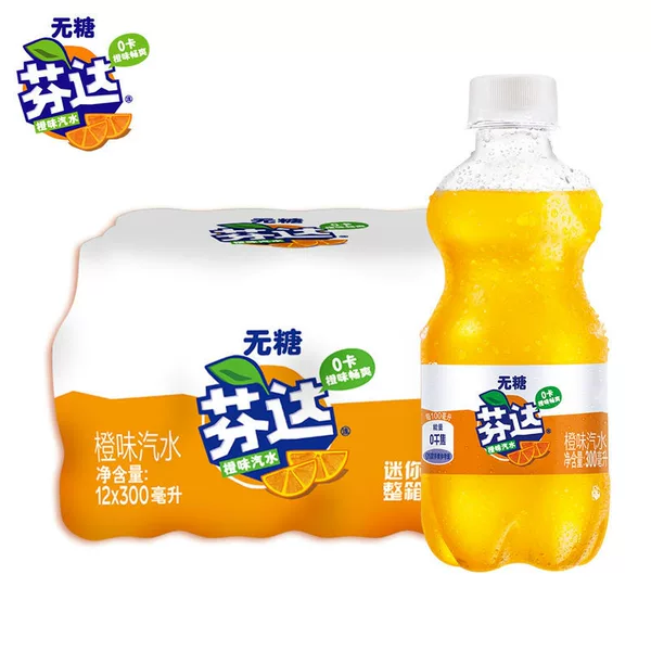 【Sugar-free Fanta】300ml*12 bottles