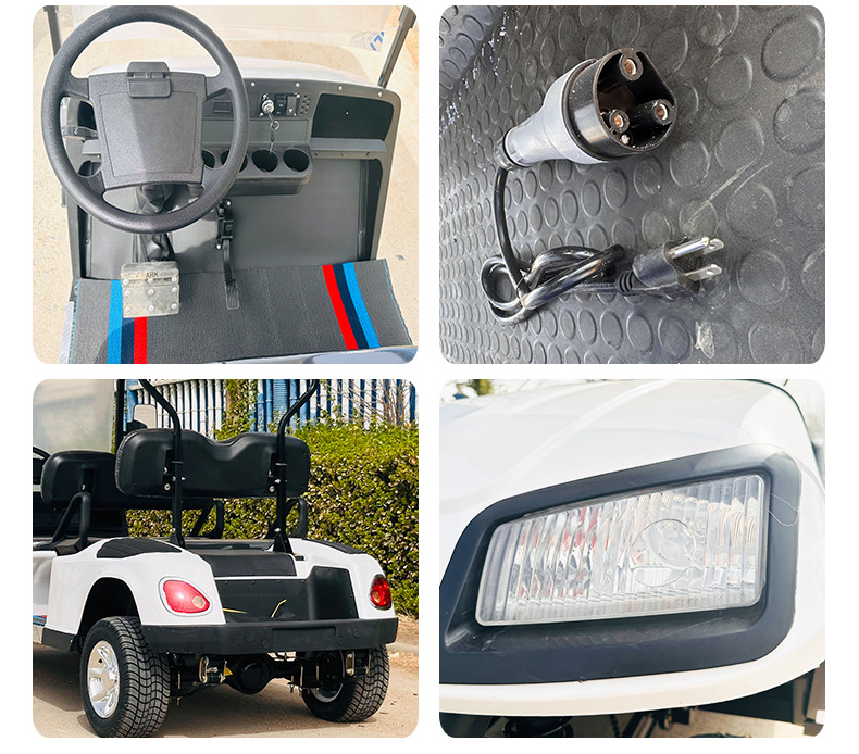 4-Seater Golf Cart, Four-Wheel Sightseeing Vehicle, Golf Course Tourist Attraction Tour, Sales Office Electric Vehicle, Patrol Vehicle