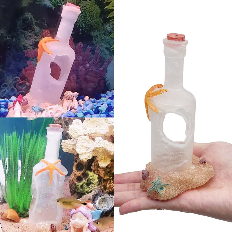 Маленький Аквариум Декоративный Аквариум Ландшафтный набор украшений украшение Каменное Дно песок скала раковина резервуар для воды дрейфующая бутылка пейзаж