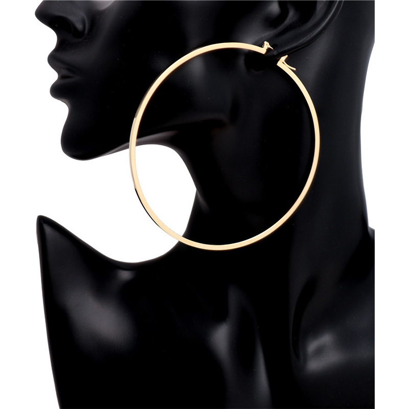 Exaggerated Earrings 16K Gold Plated Large Earrings Geometric Square Wire Earrings
