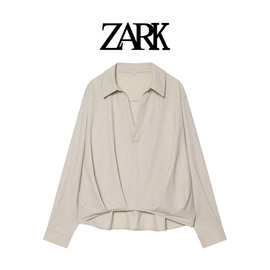 ZARK 欧美新款时尚气质蓬松下摆衬衫 跨境外贸女装批发3115793052