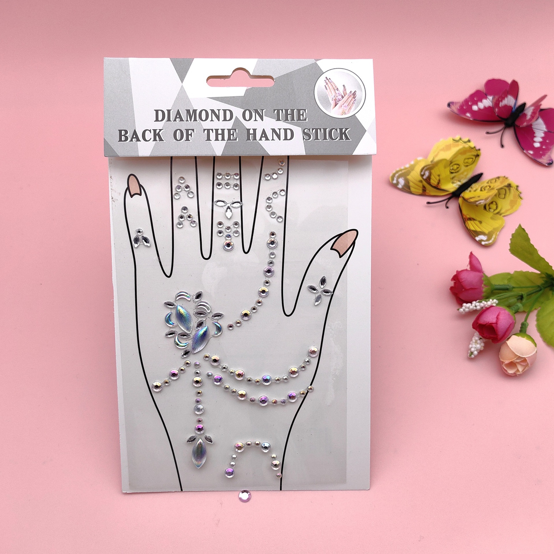 Nueva mano transfronteriza pegatinas decorativas acrílico música Festival Navidad joyería rhinestone manicura uñas pegatinas princesa