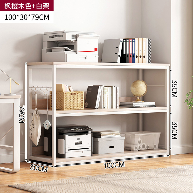 Piso multi-capa de almacenamiento rack de hierro multifuncional simple estantería Escritorio de oficina estante de almacenamiento de pared image 10