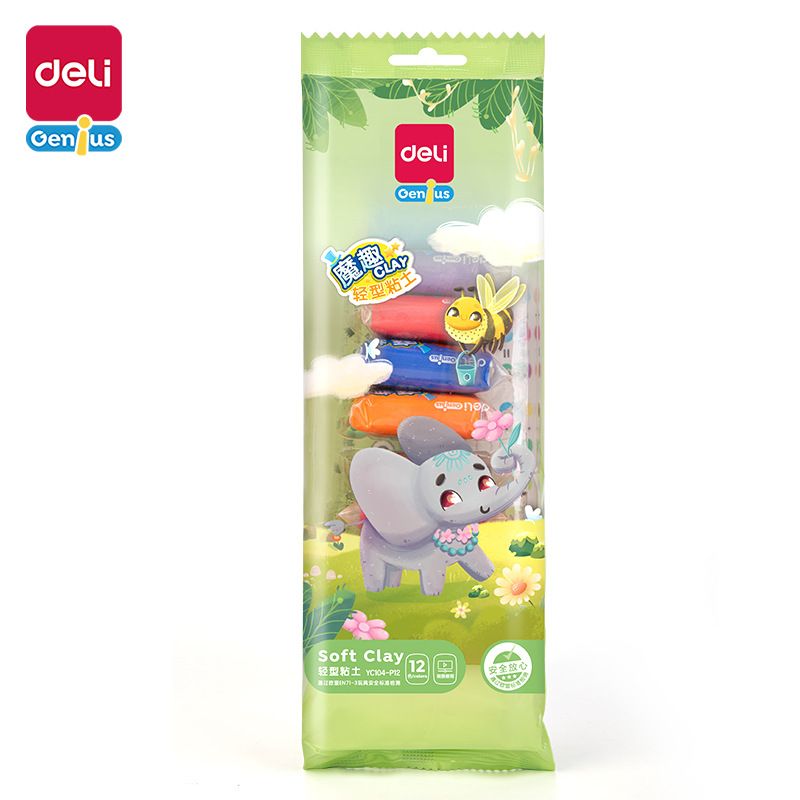 12 24 36 colores de arcilla ultraligera de color para jardín de infantes de barro de goma para niños DIY hecha a mano