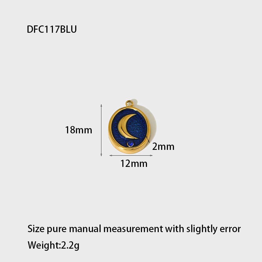 5g Weight 0.03µm Gold Plating Thickness PVD Coated Gold Plating Process Pendant Jewelry Making Type 8*25mm Jewelry Making Size 18K Real Gold Plated Plating Material 1 Piece Quantity 304 Stainless Steel Material Moon, Candy, Giraffe Pattern IG Style Style Enamel Craft 1 Piece 8*25mm 304 Stainless Steel Moon Candy Giraffe Pendant 8